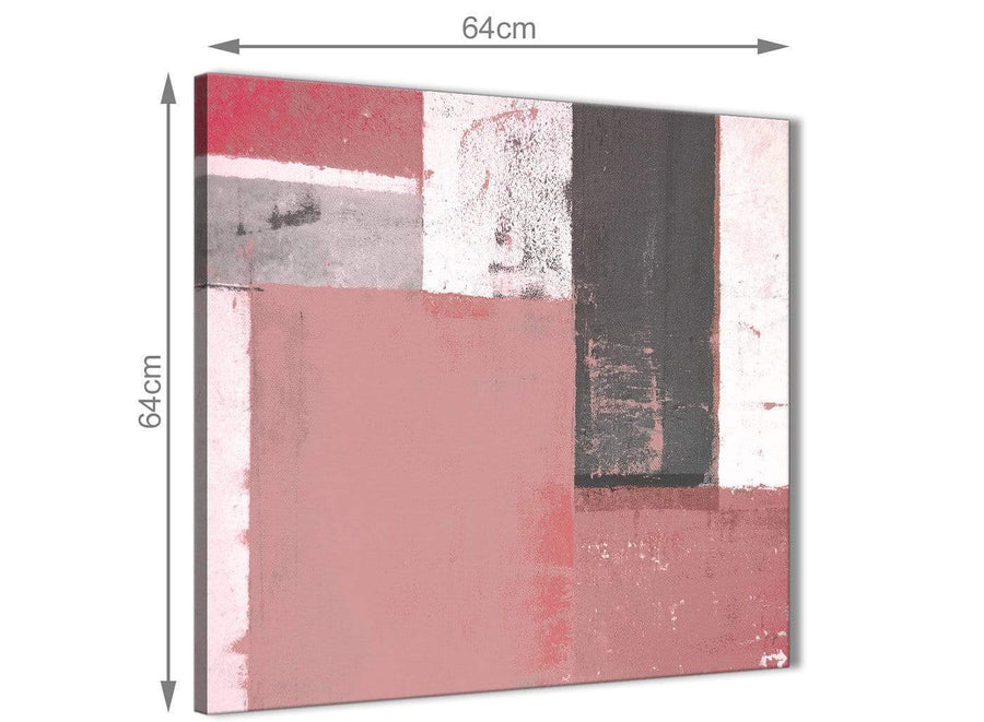 Chic Blush Pink Abstract Painting Wall Art Print Canvas Modern 64cm Square 1S334M For Your Bedroom