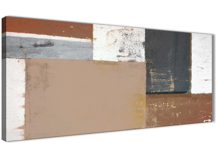 Oversized Brown Beige Grey Abstract Painting Wall Art Print Canvas Modern 120cm Wide 1335 For Your Living Room - 5335
