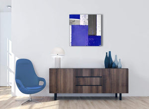 Cheap Indigo Navy Blue Abstract Painting Canvas Wall Art Print Modern 64cm Square 1S338M For Your Living Room