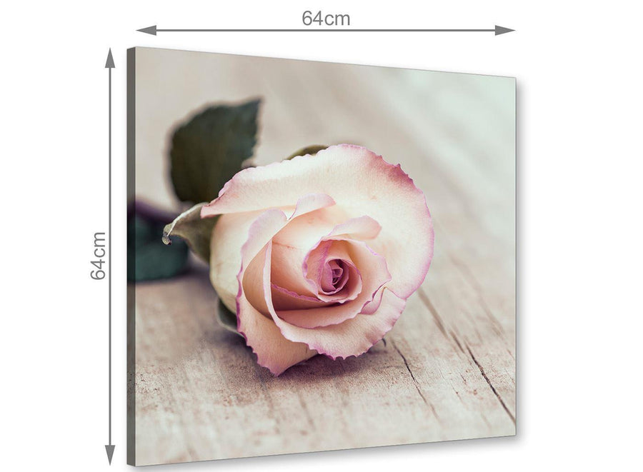 chic vintage shabby chic french rose cream floral gardens canvas modern 64cm square 1s278m for your bedroom