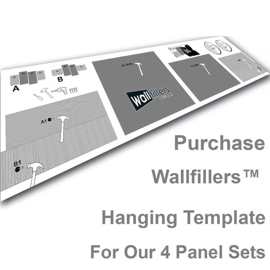 Wallfillers Hanging Template for 4 Panel Sets