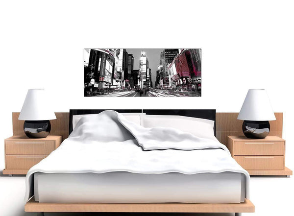 New York Times Square Red Black White Cityscape Canvas