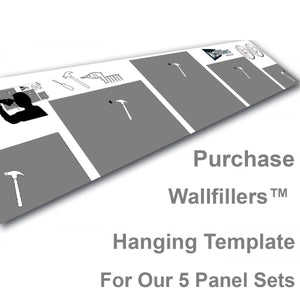 Wallfillers Hanging Template for 5 Panels Sets