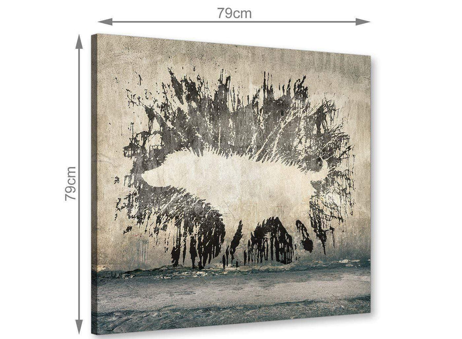 chic banksy wet dog graffiti banksy canvas modern 79cm square 1s292l for your boys bedroom