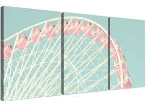 cheap shabby chic duck egg blue pink ferris wheel lifestyle canvas split 3 set 3282 for your teenage girls bedroom