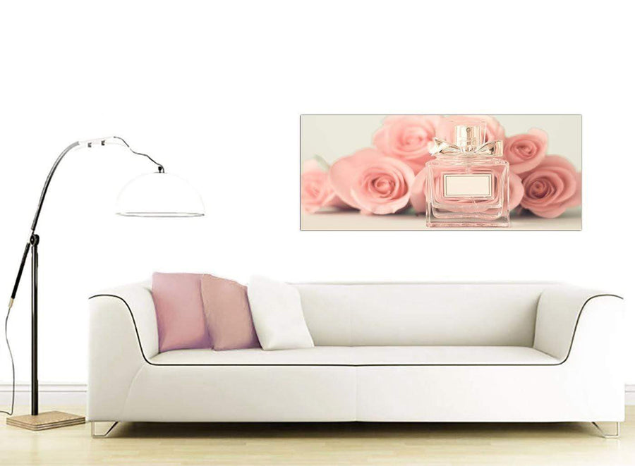 contemporary shabby chic pink cream rose perfume girls bedroom floral canvas modern 120cm wide 1285 for your girls bedroom