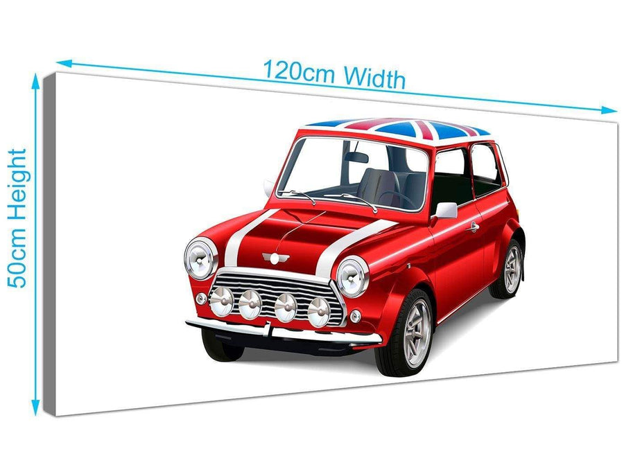 panoramic mini cooper lifestyle canvas modern 120cm wide 1277 for your study