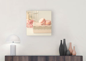 contemporary pink cream french shabby chic bedroom abstract canvas modern 49cm square 1s284s for your girls bedroom