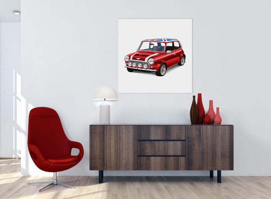 chic mini cooper lifestyle canvas modern 79cm square 1s277l for your boys bedroom