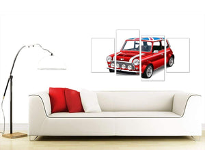 contemporary large mini cooper lifestyle canvas multi 4 panel 4277 for your study