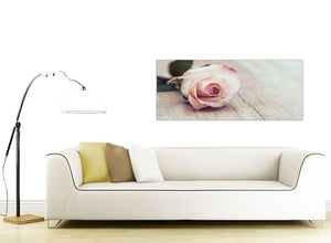 contemporary vintage shabby chic french rose cream floral canvas modern 120cm wide 1278 for your bedroom