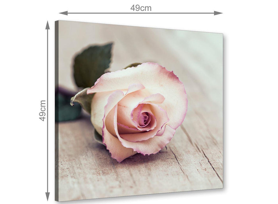 chic vintage shabby chic french rose cream canvas modern 49cm square 1s278s for your bedroom
