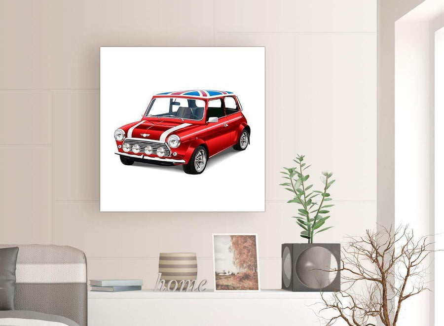 contemporary mini cooper lifestyle canvas modern 79cm square 1s277l for your boys bedroom