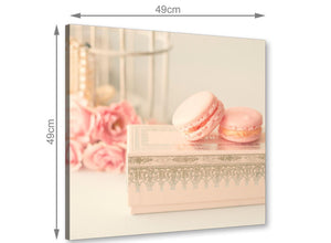chic pink cream french shabby chic bedroom abstract canvas modern 49cm square 1s284s for your girls bedroom