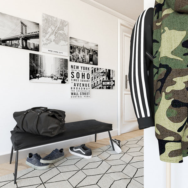 Black White New York Canvas - Gallery Wall Art Set XL - 185cm Wide