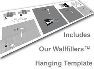 Wallfillers 4 Panel Canvas Hanging Template