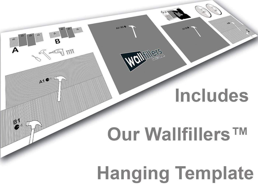 Wallfillers 4 Panel Canvas Hanging Template