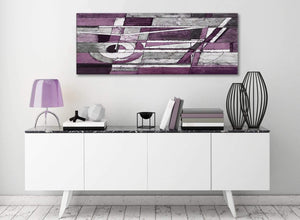 Aubergine Grey White Painting Living Room Canvas Pictures Accessories - Abstract 1406 - 120cm Print