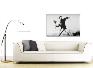 Banksy Flower Thrower Modern Canvas Art