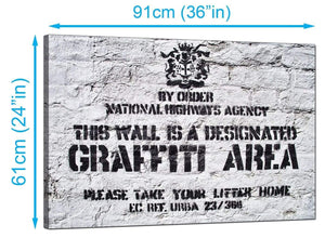 Banksy Canvas Prints UK - Designated Graffiti Area - Graffiti Art