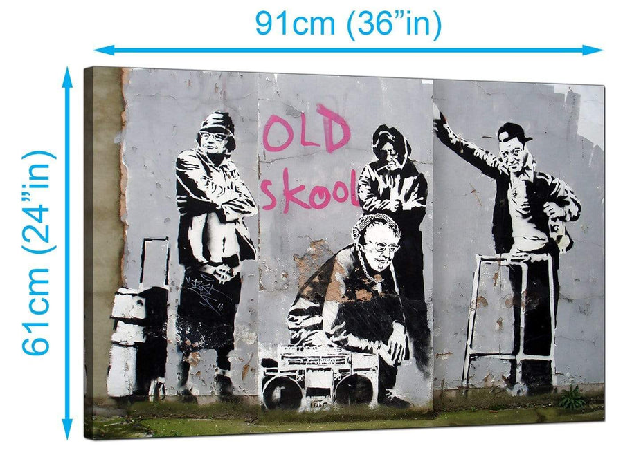 Banksy Canvas Prints UK - Old Skool B Boy Grannies - Graffiti Art