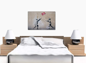 Banksy Canvas Prints - Children Playing With No Ball Games Sign - UK