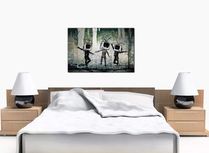 Banksy Canvas Prints - People with Television Heads