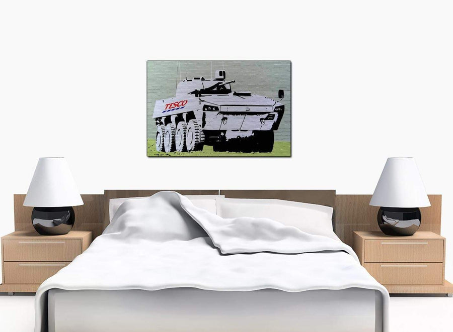 Banksy Canvas Prints - Tesco Tank Eight Wheel Armoured Car - Art Work