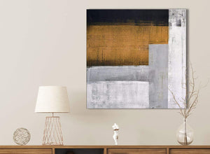 Orange Grey Painting Bedroom Canvas Pictures Accessories - Abstract