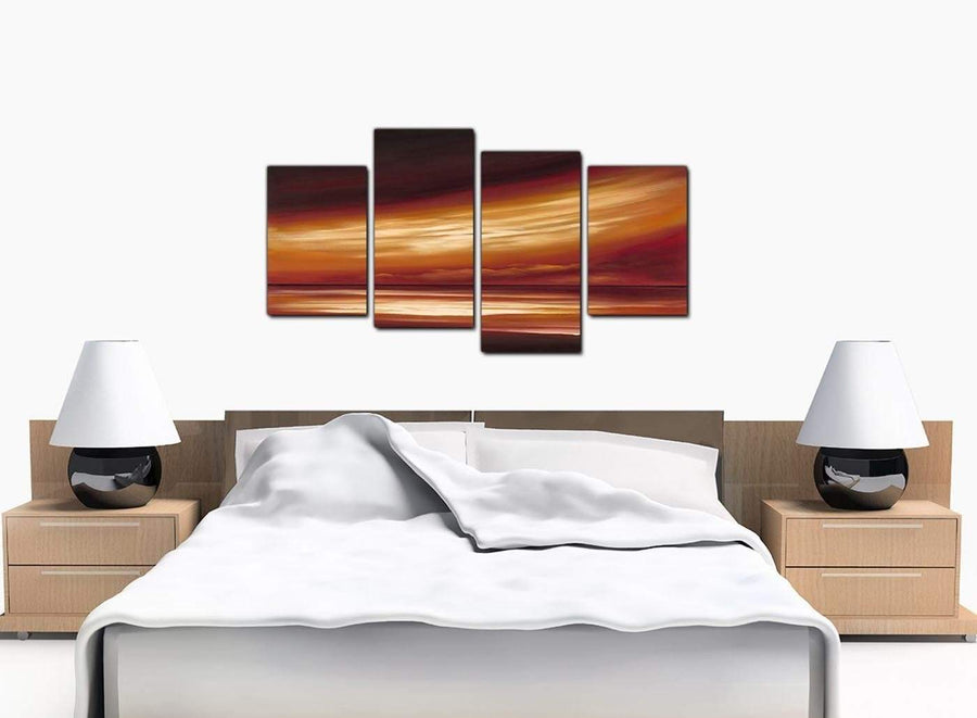 4 Panel Set of Modern Beige Canvas Picture
