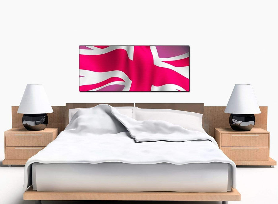 British Flag Large Pink Canvas Pictures