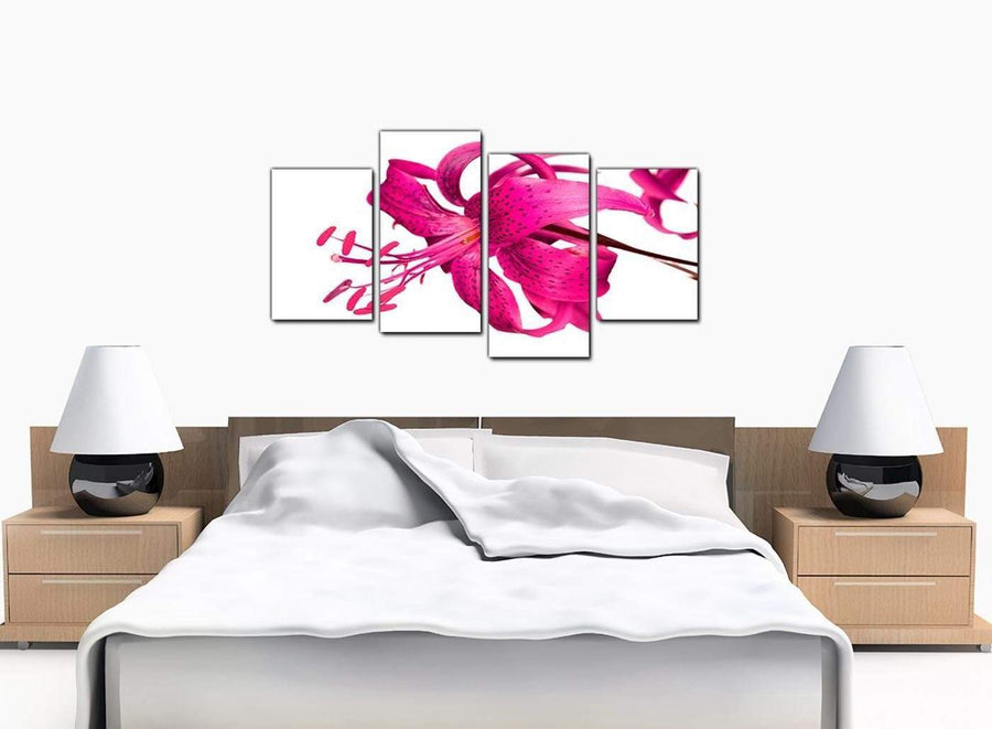 Set Of Four Bedroom Pink Canvas Pictures