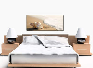 Seaside Shells Bedroom Beige Canvas Picture