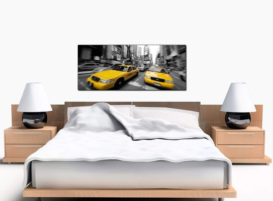 New York Cab Bedroom Yellow Canvas Art
