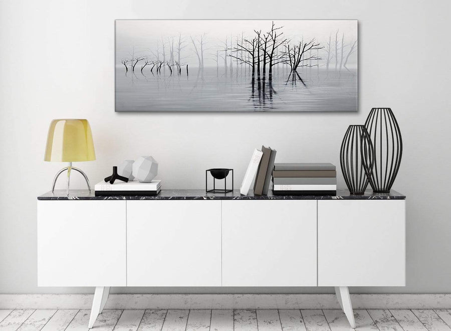 Black White Grey Tree Landscape Painting Living Room Canvas Wall Art Accessories - 1416 - 120cm Print