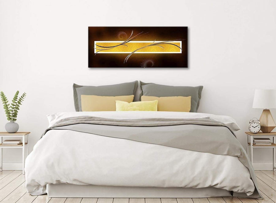 Brown and Gold Abstract Canvas Living Room Canvas Wall Art Accessories - Abstract 1090 - 120cm Print