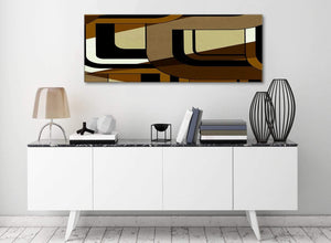 Brown Cream Painting Living Room Canvas Wall Art Accessories - Abstract 1413 - 120cm Print