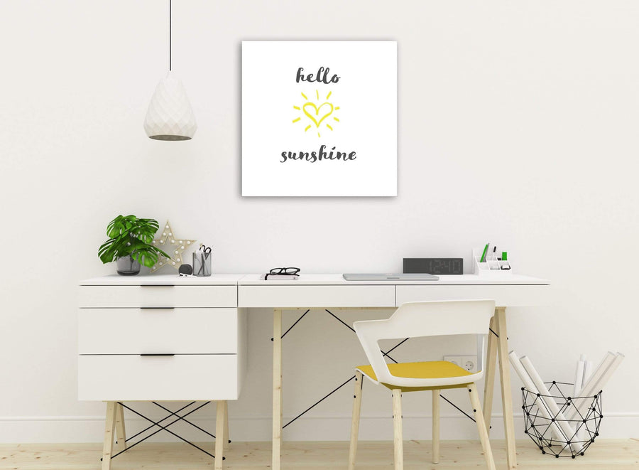 Canvas Prints Hello Sunshine - Word Art - 1s509s - 49cm Square Wall Art