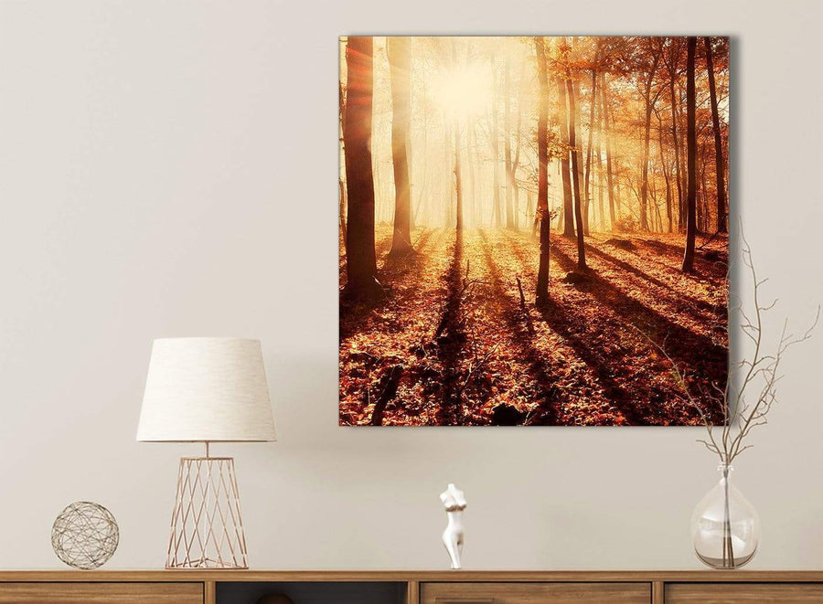 Canvas Prints Autumn Leaves Forest Scenic Landscapes - Trees - 1s386s Orange - 49cm Square Wall Art