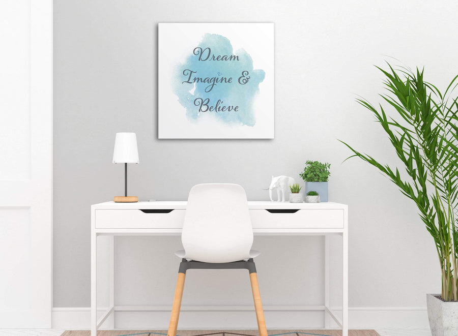Canvas Prints Dream Imagine and Believe - Word Art - 1s507s - 49cm Square Wall Art