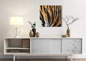 Canvas Art Print Tiger Animal Print - 1s472m - 64cm Square Picture