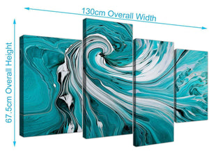 cheap abstract swirl canvas prints teal 4266