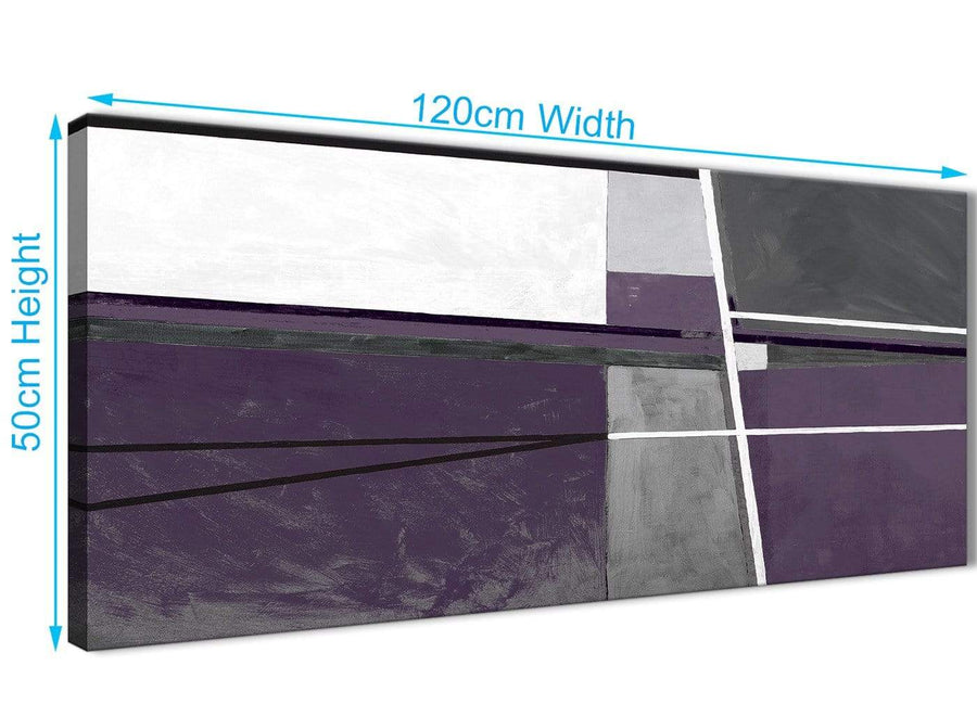 Cheap Aubergine Grey Painting Living Room Canvas Wall Art Accessories - Abstract 1392 - 120cm Print