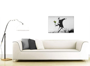 Banksy Flower Thrower Modern Canvas Art