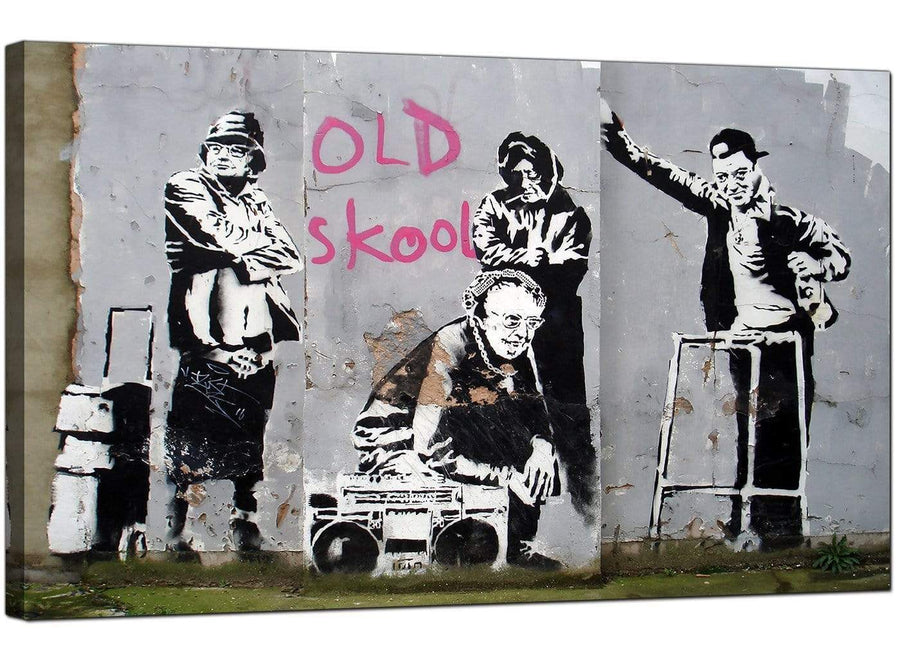 Banksy Canvas Pictures - Old Skool B Boy Grannies - Urban Art
