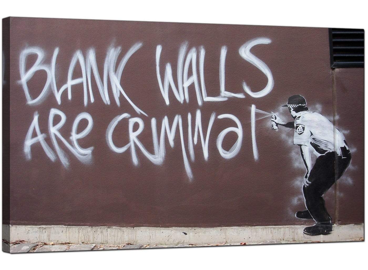 Banksy Blank Walls Are Criminal Modern Canvas Art