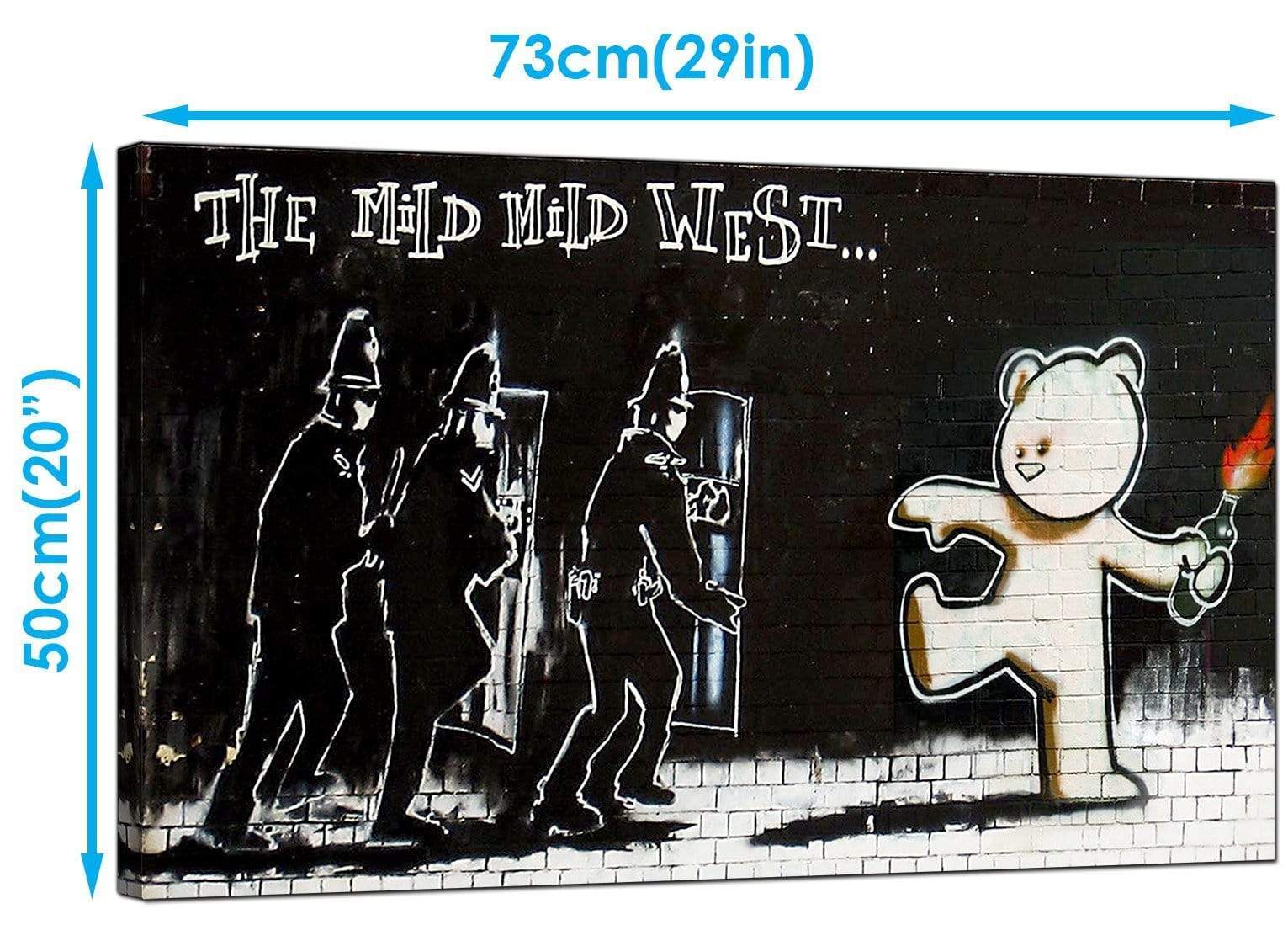 Banksy Mild Mild West Teddy Design, Art Wand Graffiti Vinyl Aufkleber