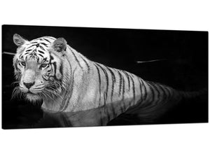 Black-White Living Room Extra Large Canvas of Tiger