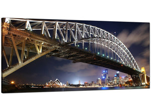 Blue Modern Large Canvas of Sydney Harbour