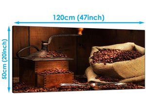 Kitchen Brown Wide Canvas of Coffee Beans